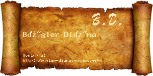 Bügler Diána névjegykártya